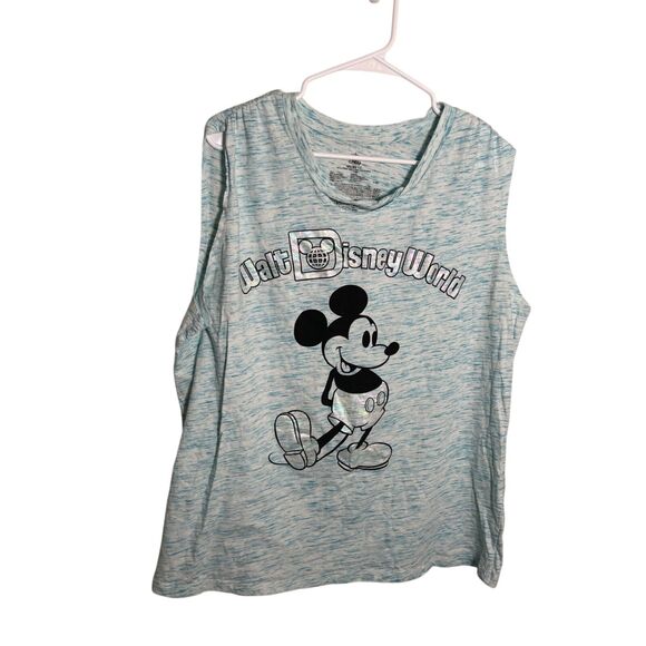 Disney Parks Mickey Mouse Tank Top Women's 1X Multicolor Heather Sleeveless WDW - Picture 1 of 8